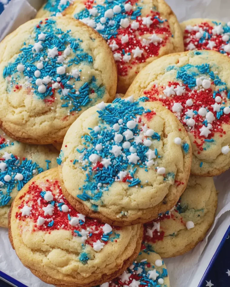 4th of July Cake Mix Cookies