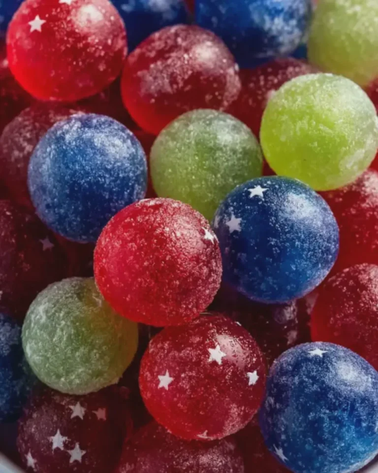 4th of July Frozen Jello Grapes