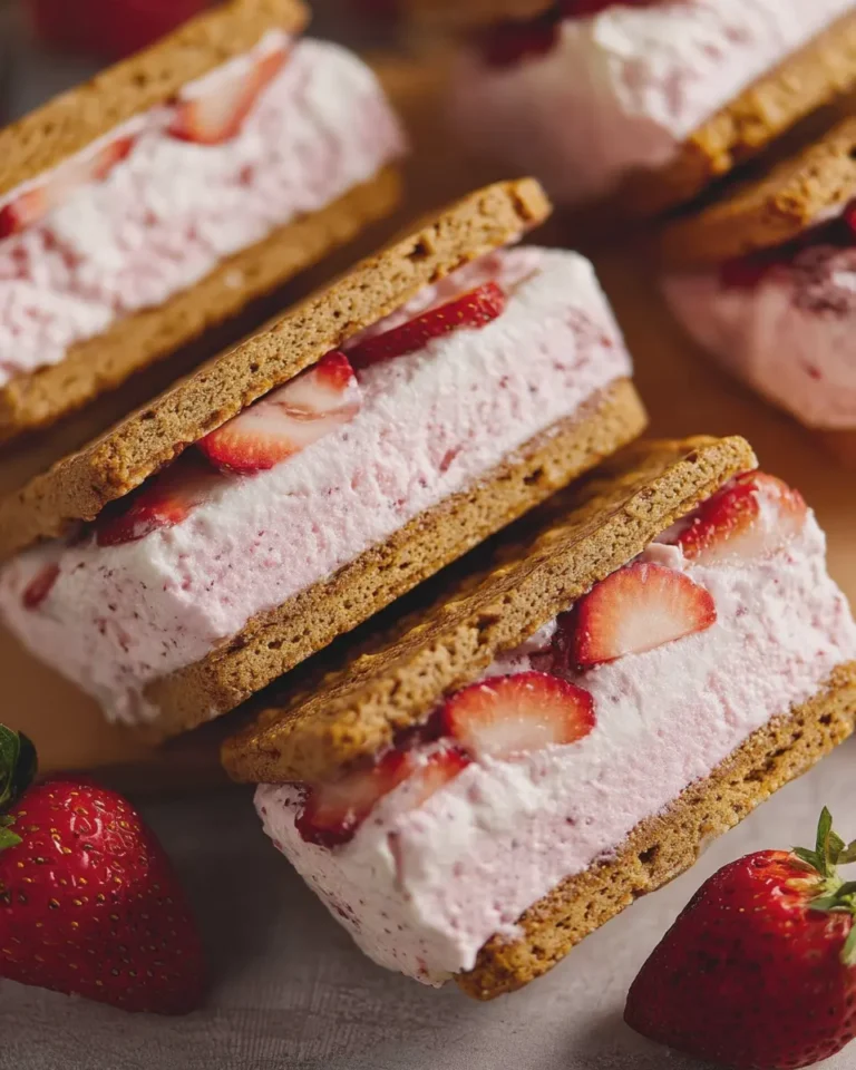 Strawberry Ice Cream Sandwiches
