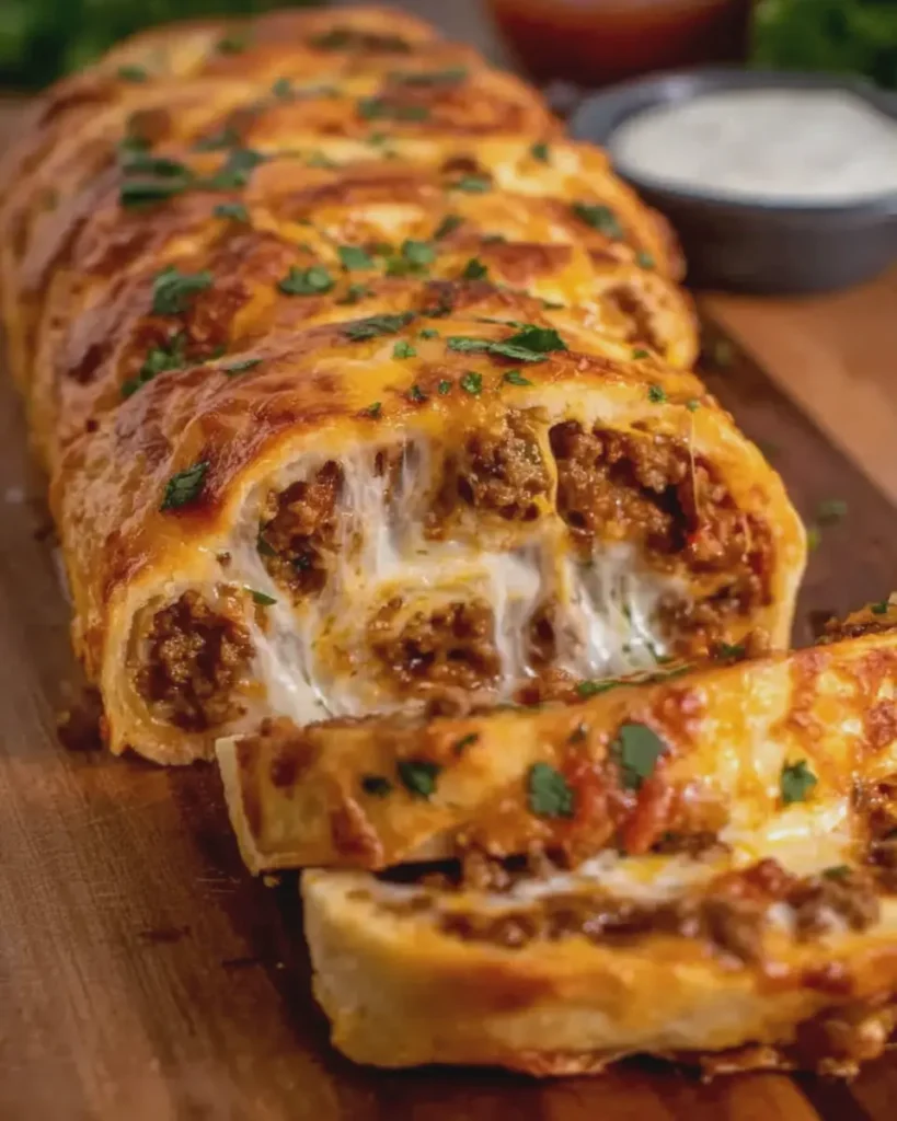 Cheesy Taco Pizza Roll Golden Cheesy Easy