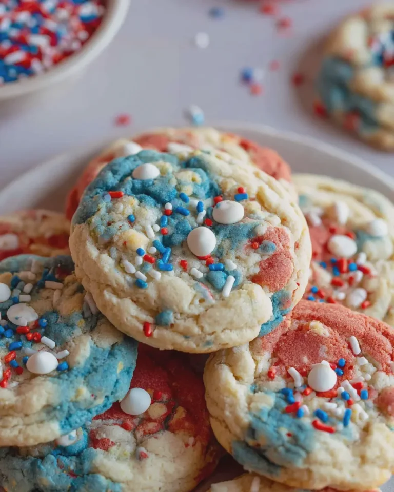 Patriotic Cake Mix Cookies