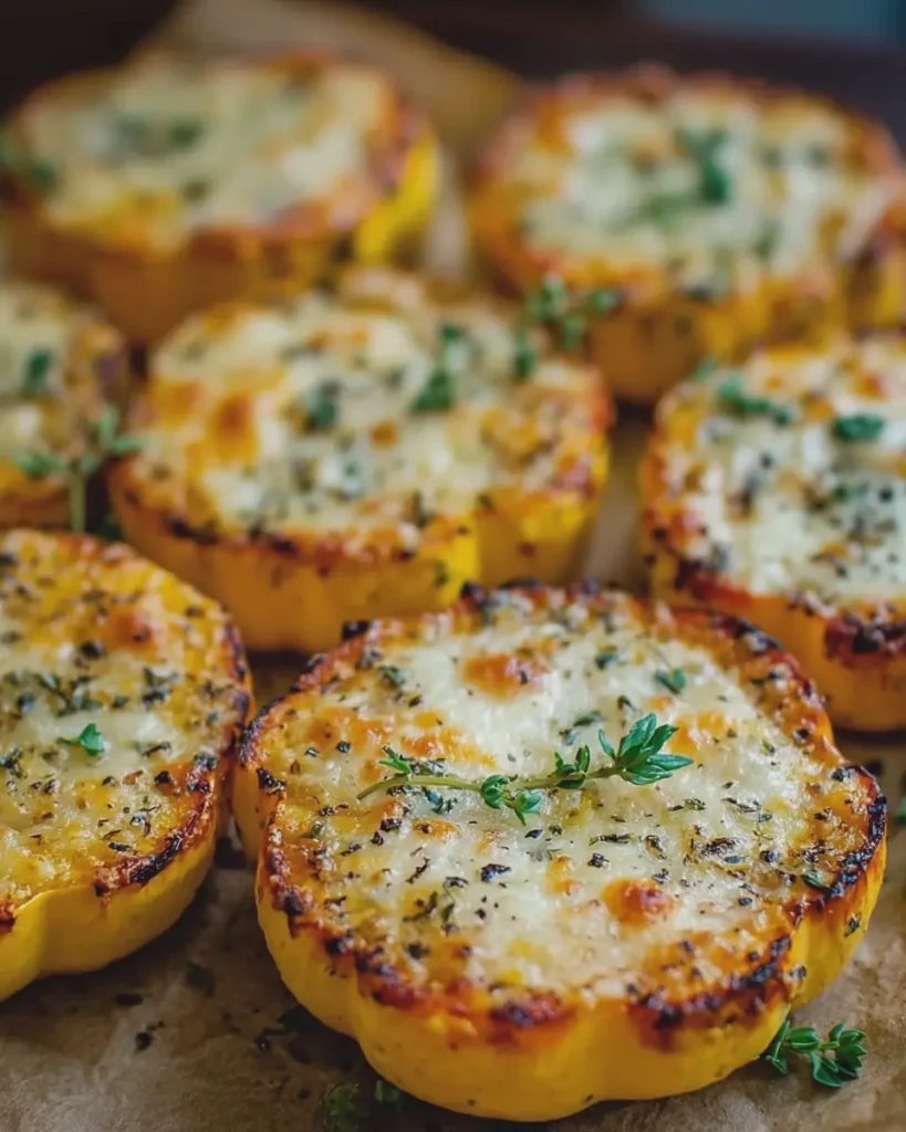 Cheesy Baked Squash Rounds