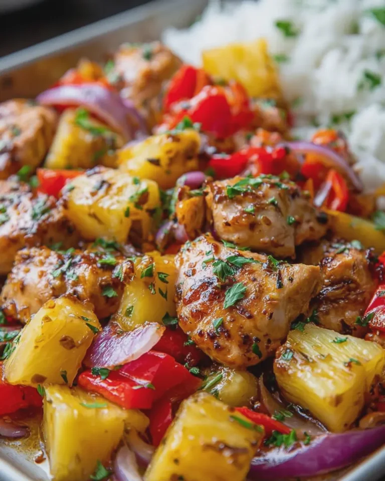 Tropical Hawaiian Chicken Sheet Pan