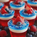 Red White and Blue Jello Fruit Cups