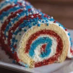 Patriotic 4th of July Cake Roll