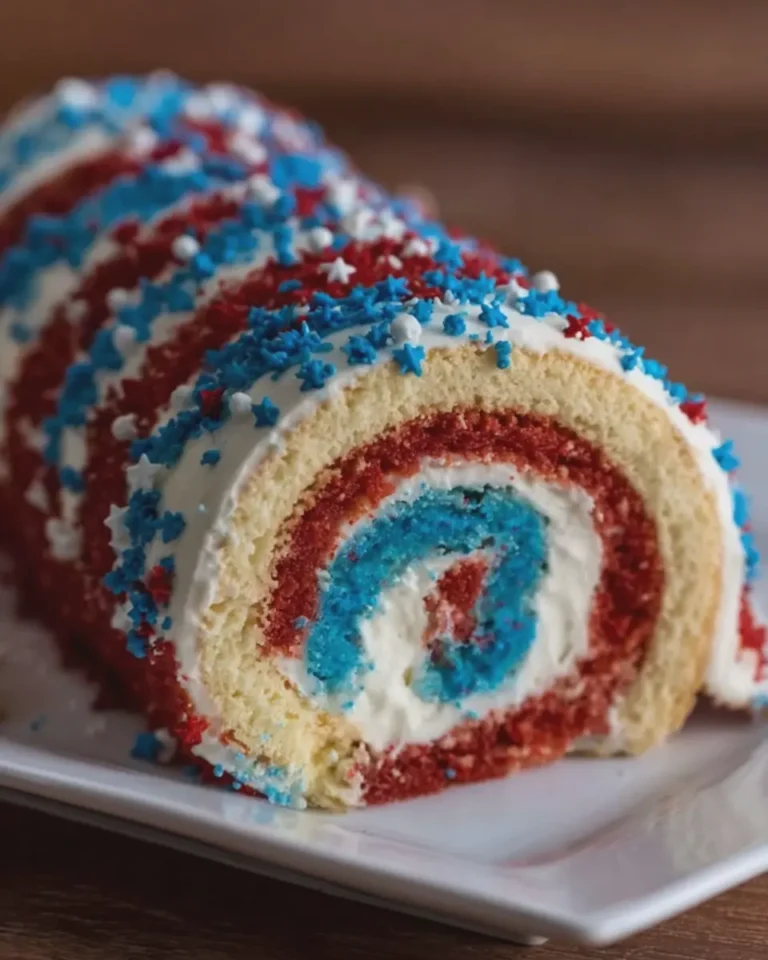 Patriotic 4th of July Cake Roll