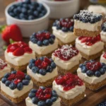 4th of July Cheesecake Graham Bites