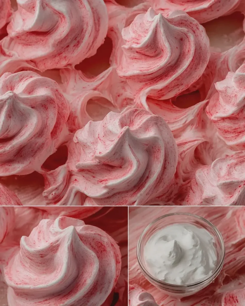 Fluffy Swirled Strawberry Jello Cool Whip Cloud Candy Bites