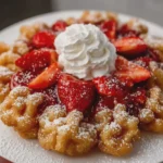 Strawberry Funnel Cake Bites