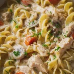Crockpot Creamy Chicken and Noodles