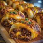 Cheesy Beefy Crescents