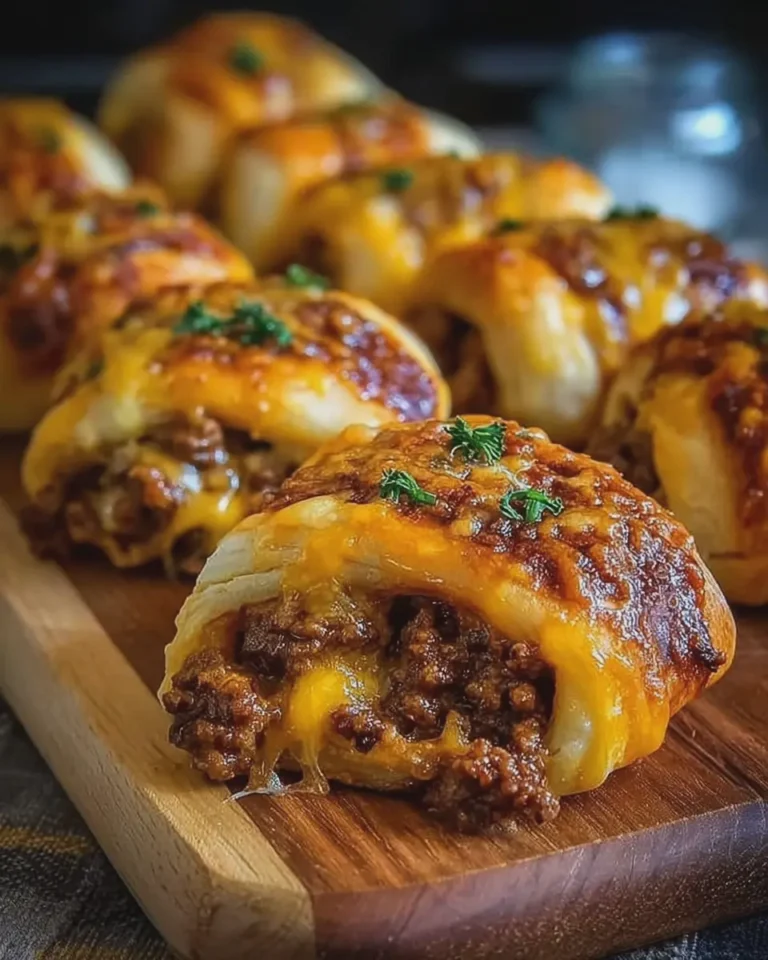 Cheesy Beefy Crescents