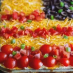 Easy 7 Layer Flag Taco Dip