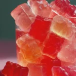 Strawberry Lemonade Gummy Bear Ice Cubes