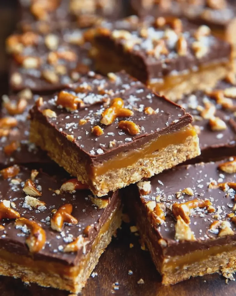 Chocolate Caramel Pretzel Bars