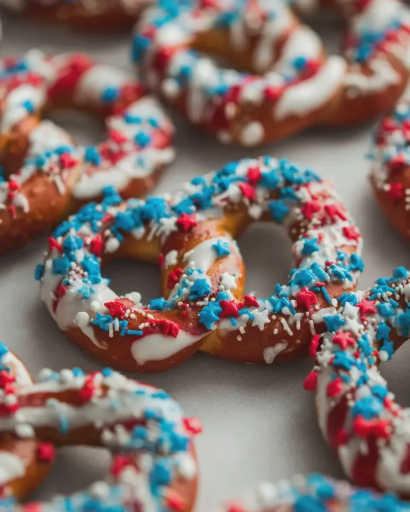 4th of July Flag Pretzels