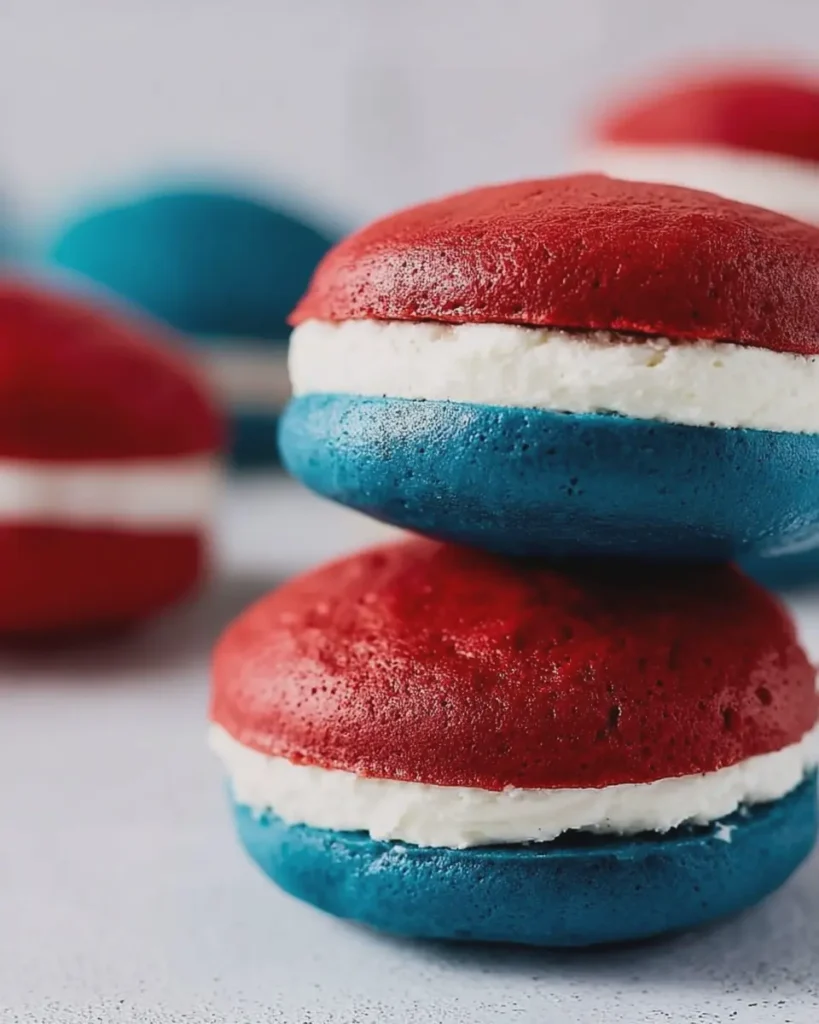 Soft & Fluffy Patriotic Red, White & Blue Whoopie Pies