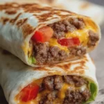 Air Fryer Cheeseburger Wraps