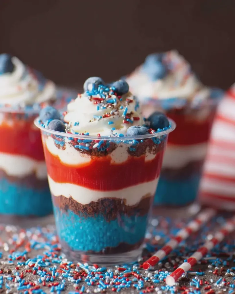 Irresistible Red, White & Blue Dirt Cups