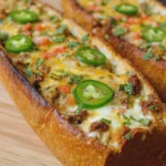 Taco Garlic Bread Boats
