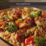 Teriyaki Chicken Veggie Rice Bake