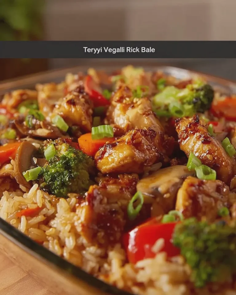 Teriyaki Chicken Veggie Rice Bake