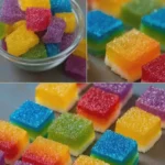 Rainbow Jell-O Pineapple Candy Bites