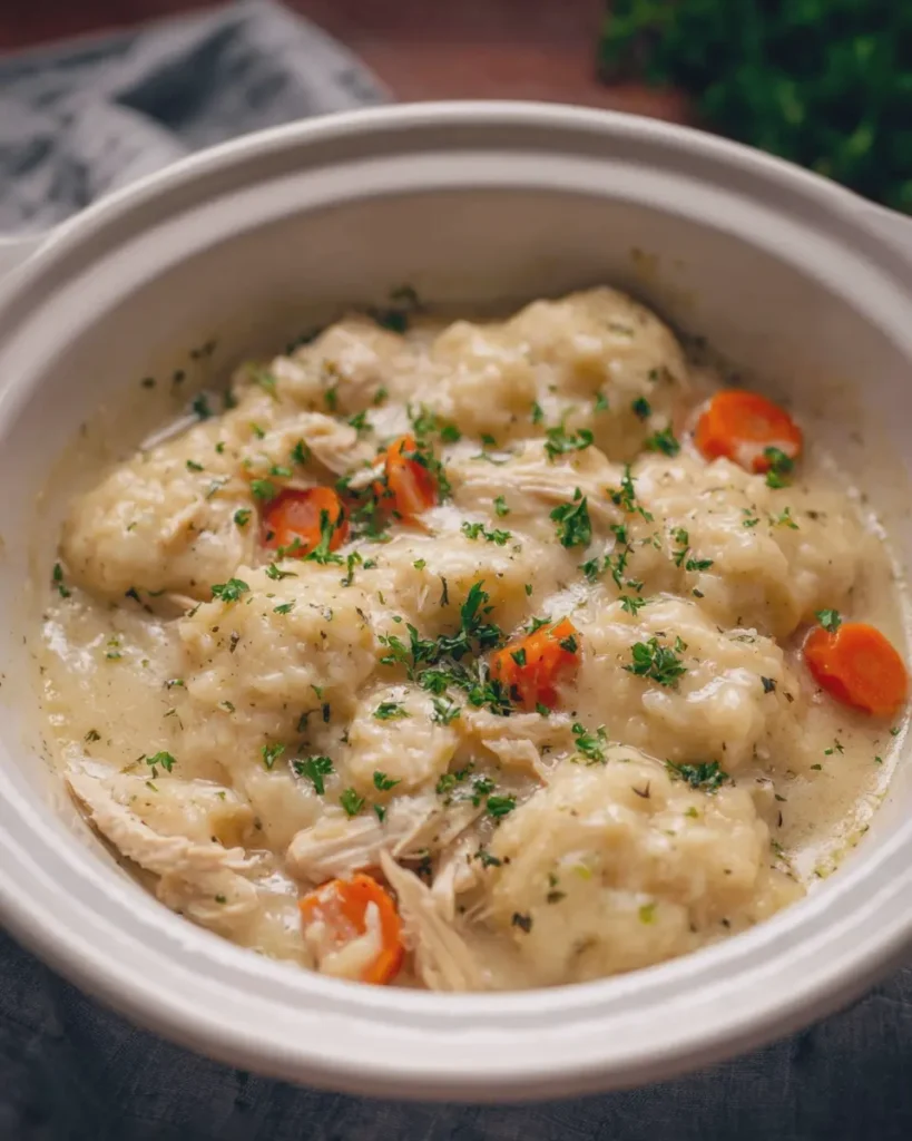 Slow Cooker Chicken & Dumplings