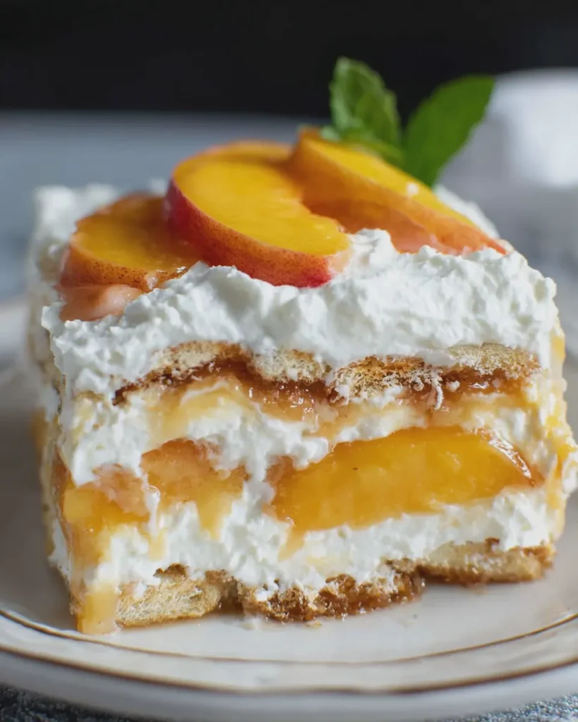 No-Bake Peaches & Cream Icebox Cake