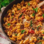 Simple Ground Beef Pasta Skillet