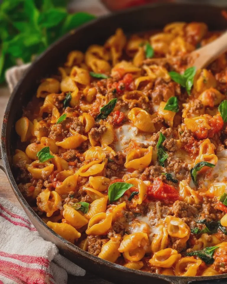 Simple Ground Beef Pasta Skillet
