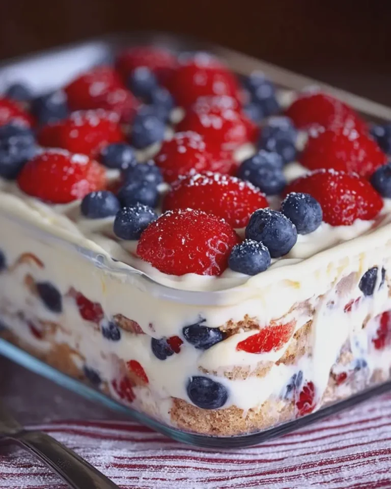 No Bake Summer Berry Icebox Cake