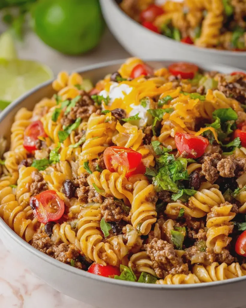 Ground beef Taco Pasta Salad