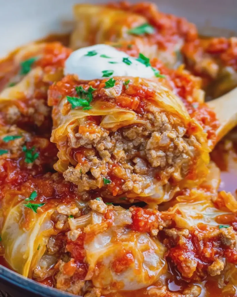 Slow Cooker Unstuffed Cabbage Rolls