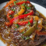 Slow Cooker Salisbury Steak with Peppers Onion Gravy