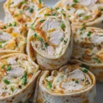 Cheesy Chicken Alfredo Tortilla Roll Ups