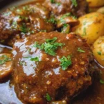 Slow Cooker Salisbury Steak and Potatoes