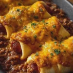 Chili Cheese Crescent Dogs Bake