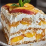 No Bake Peaches and Cream Icebox Cake
