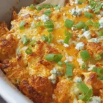 High-Protein Buffalo Chicken Cauliflower Casserole