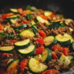 Zucchini and Ground Beef Skillet