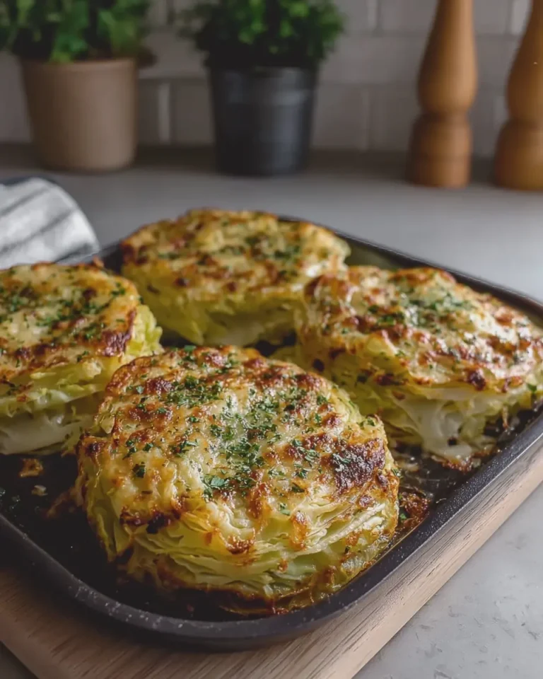 Cheesy Baked Cabbage Steaks