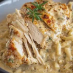 Easy Crockpot Creamy Garlic Parmesan Chicken