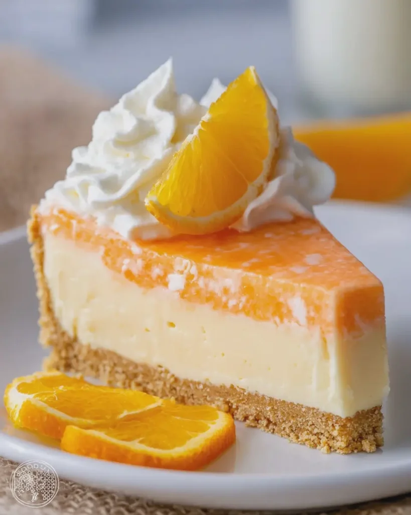 No Bake Orange Creamsicle Cheesecake