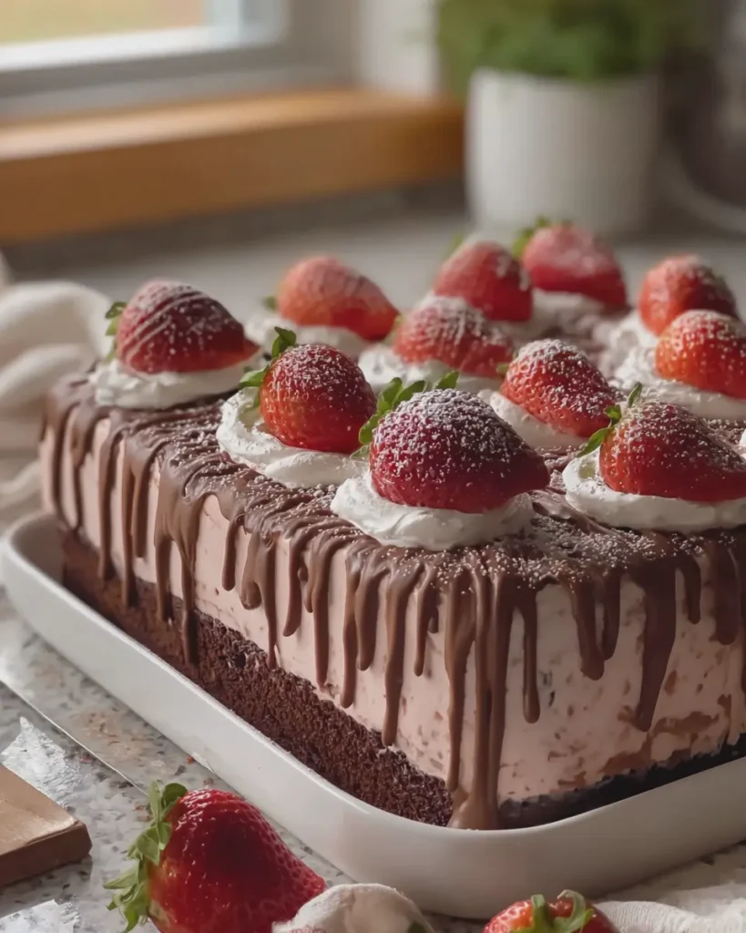 Chocolate Strawberry Cream Cake