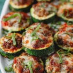 Zucchini Beef Pizza Bites
