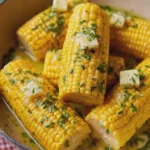 Creamy Garlic Butter Corn on the Cob