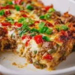 High-Protein Philly Cheesesteak Casserole