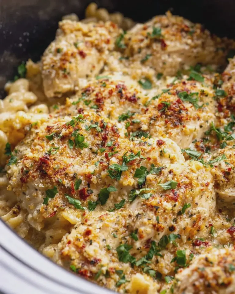 Garlic Parmesan Chicken Dump and Go Crockpot