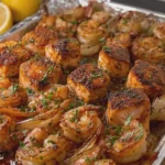 Sticky Honey Butter Salmon and Shrimp Bites